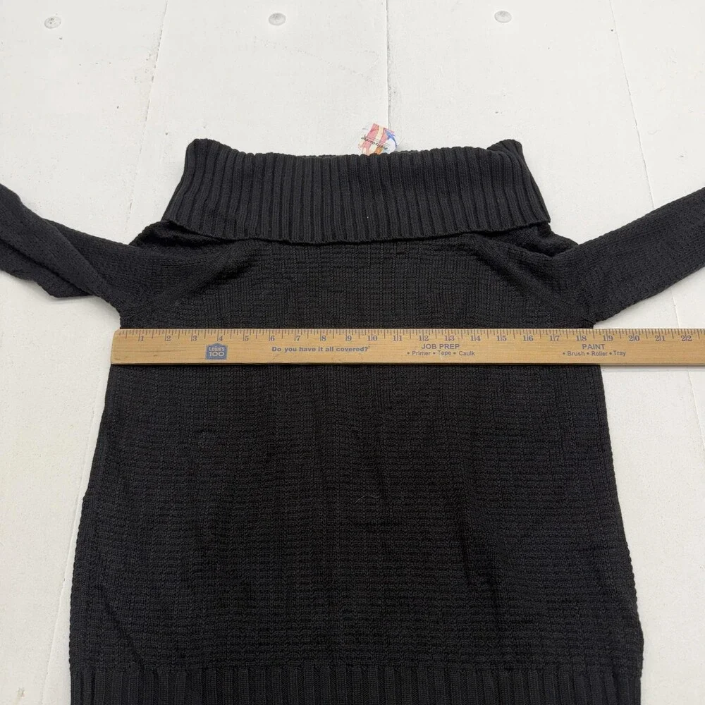 PrettyGarden Sweater Womens S Black Cowl Neck Long Sleeve Dolman Knit Pullover
